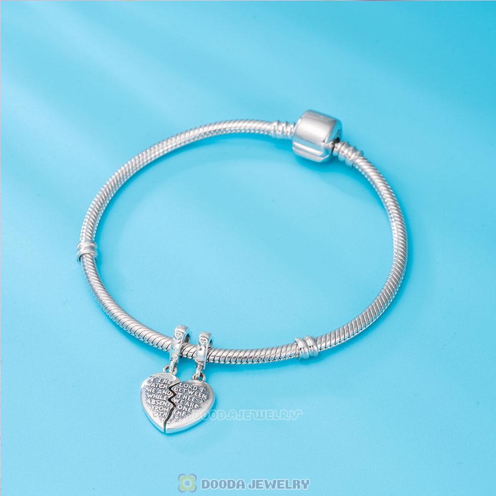 1 Pair Watch Over Thee Scripture Prayer Charms