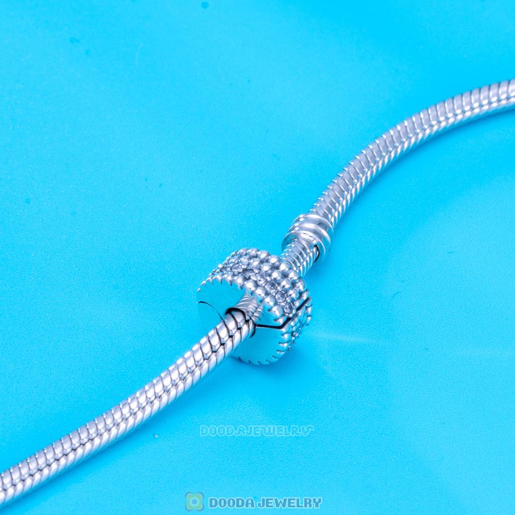 Shine Clip Lock Charm in Sterling Silver