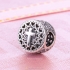 Saint Cross and Heart Charm with White Zircon