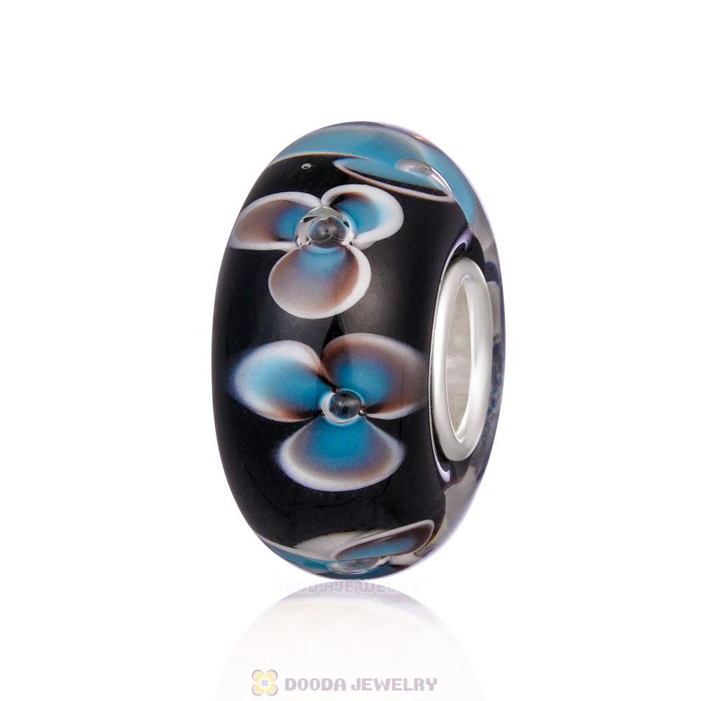 Handmade European Style Soul of Flowers Charm Glass Beads