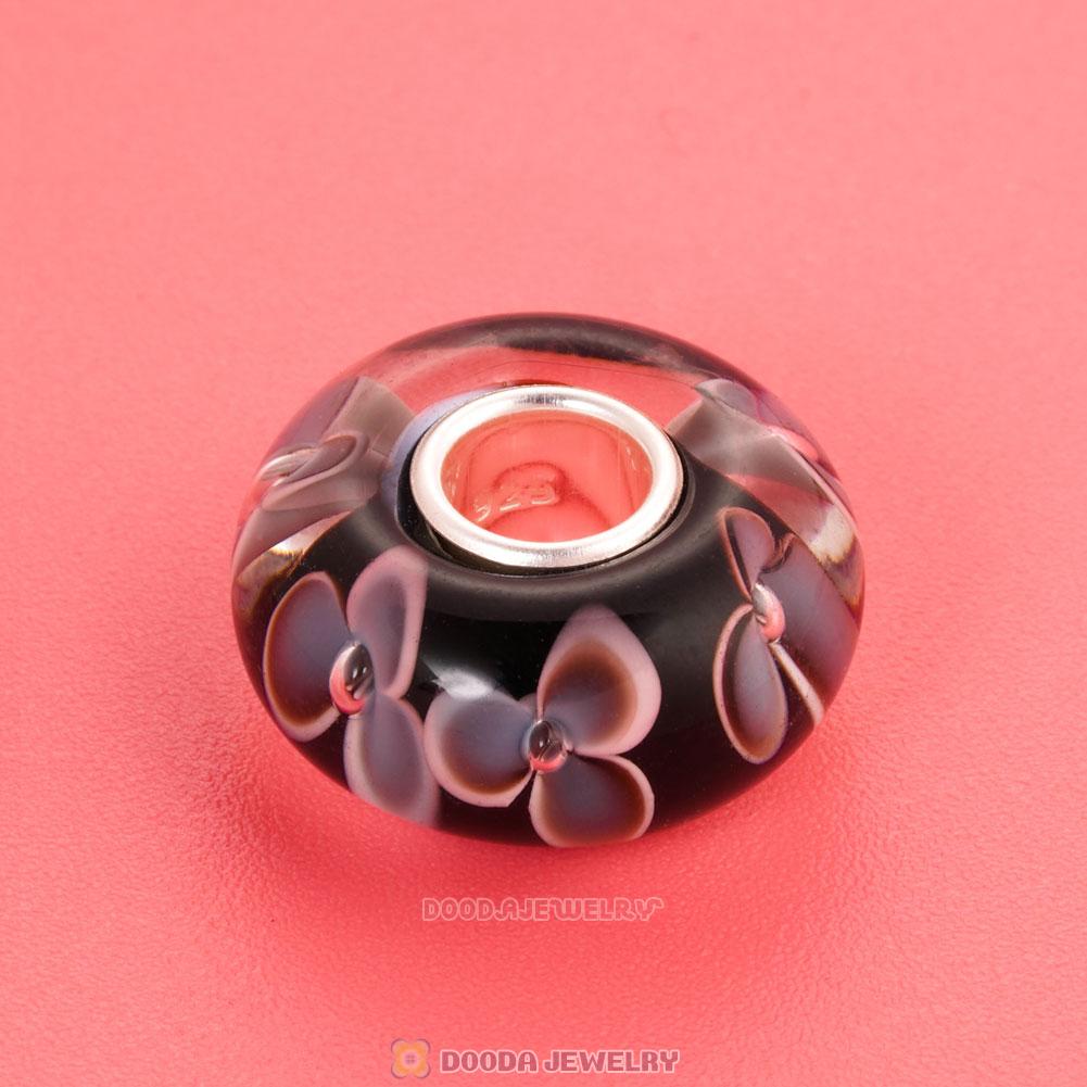 Handmade European Style Soul of Flowers Charm Glass Beads