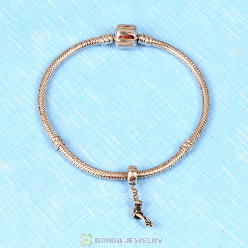 European Style Sterling Silver Beads Dangle Figure Skater Charm