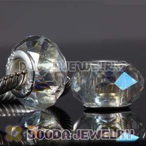 4.5mm alloy hole European style crystal glass beads