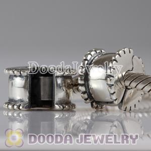 Beveled Silver Clip Beads fit European, Largehole Jewelry Bracelet