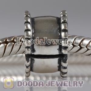 Beveled Silver Clip Beads fit European, Largehole Jewelry Bracelet