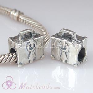 antique silver lock beads