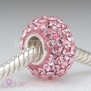 Austrian crystal European pink beads