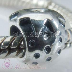 Retired European Sterling Silver Strawberry Bead 