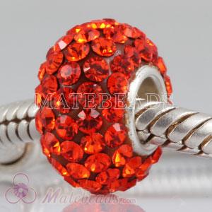 Austrian crystal European style red beads beads