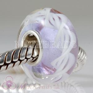 Environmental protection purple Lampwork art rope glass beads