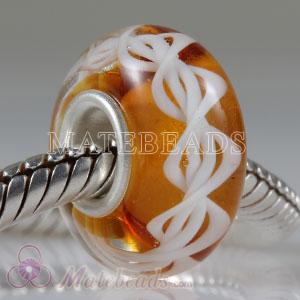 Environmental protection brown Lampwork art rope glass beads