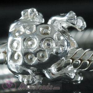 Sterling silver European frog charm 