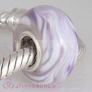 European Lampwork purple candy glass beads