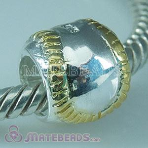 European Sterling Silver Bead with Gold Plated