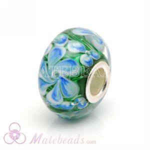 Blue Hawaii Lampwork style Glass beads