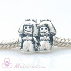 Antique silver Sisters beads