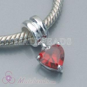 European Lovecharmlinks charm with red heart dangle