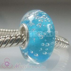 Blue bubbles Lampwork Glass beads