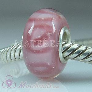Pink Lampwork Style Glass Beads and Charms