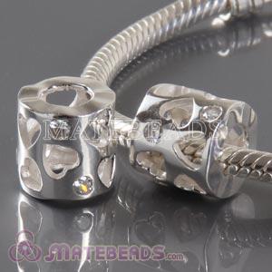 Sterling silver European hidden love bead charms