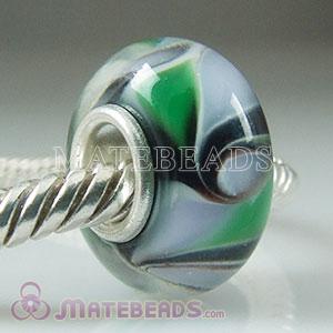 Lampwork glass Swirl vortex beads