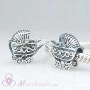 European Sterling Baby Carriage Bead