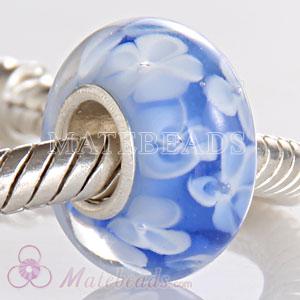 Blue bouquet Lampwork glass beads