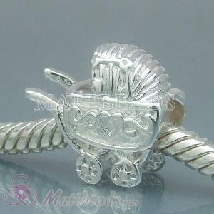 European Sterling silver Baby Carriage style Bead