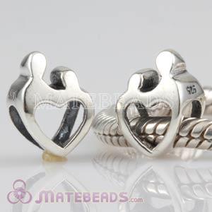 European Style Sterling Silver Mother Child Heart Beads