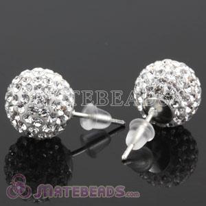 925 Sterling Silver Czech crystal Stud Earrings