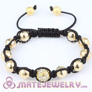 Fashion Sambarla Inspired Bracelet Faceted Gold Crystal Disco Beads
