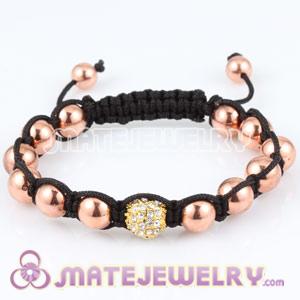 Wholesale Sambarla Style Bracelet Rose Gold Crystal Ball Beads