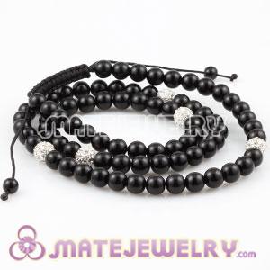 Wholesale Fashion Sambarla Inspired Necklaces Black and Crystal Ball Beads