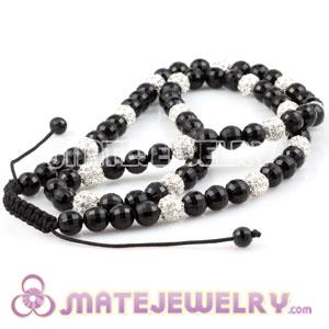 Fashion Sambarla Style Necklace Wholesale Black and Crystal Ball Beads