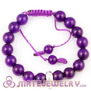 Purple Agate and Sterling Silver Beads Tscharm Jewelry Sambarla Bracelet Wholesale