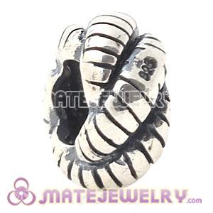Wholesale European Sterling Silver Rope Swing Charm Beads 
