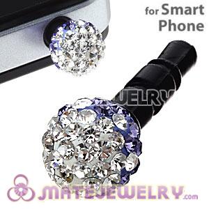 8mm Czech Crystal Ball Earphone Jack Plug For iPhone Wholesale 