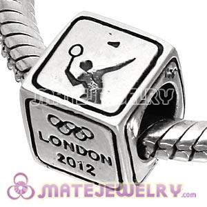 European Badminton Beads London 2012 Olympics Sterling Silver Charms
