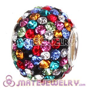 10X13 Charm European Beads With 130pcs Montana Austrian Crystal 925 Silver Core