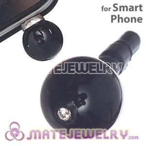 10mm Black Agate Mobile Earphone Jack Plug Fit iPhone 