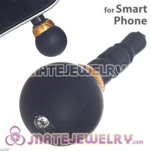 8mm Black Agate Mobile Earphone Jack Plug Fit iPhone 