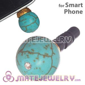 8mm Green Turquoise Mobile Earphone Jack Plug Fit iPhone 