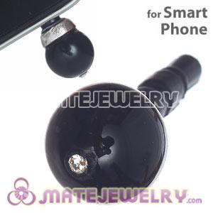 8mm Black Agate Mobile Earphone Jack Plug Fit iPhone 