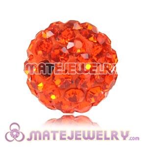 Wholesale Cheap Price 10mm Orange Handmade Pave Crystal Beads