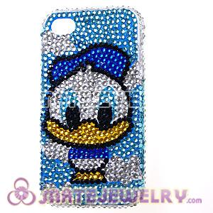 Cute Crystal Donald Duck Back Cover Cases For iPhone 4 iPhone 4S 