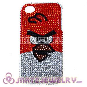 Bling Crystal Angry Bird Back Cover Cases For iPhone 4 iPhone 4S 