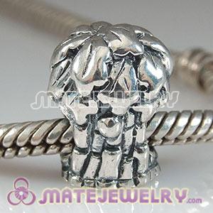 European Silver Palm Trees with Coconuts bead