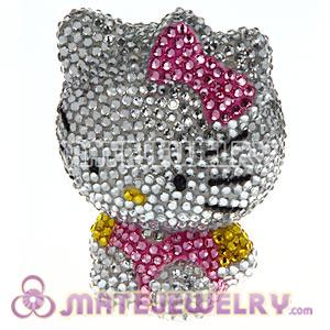 Cute 3D Bling Crystal Hello Kitty Absorbable Doll For iPhone Cases 