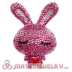 Cute 3D Bling Crystal Long Ears Love Rabbit Absorbable Doll For iPhone Cases 