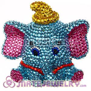 Cute 3D Bling Crystal Elephant Absorbable Doll For iPhone Cases 